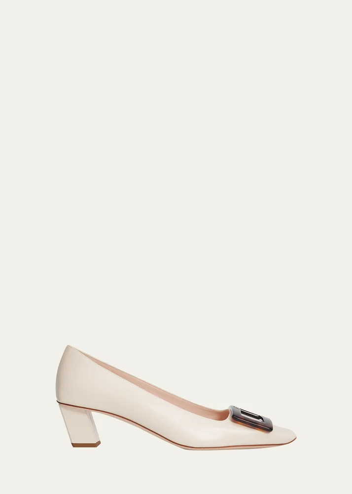 45mm Belle Vivier Turtle Leather Pumps