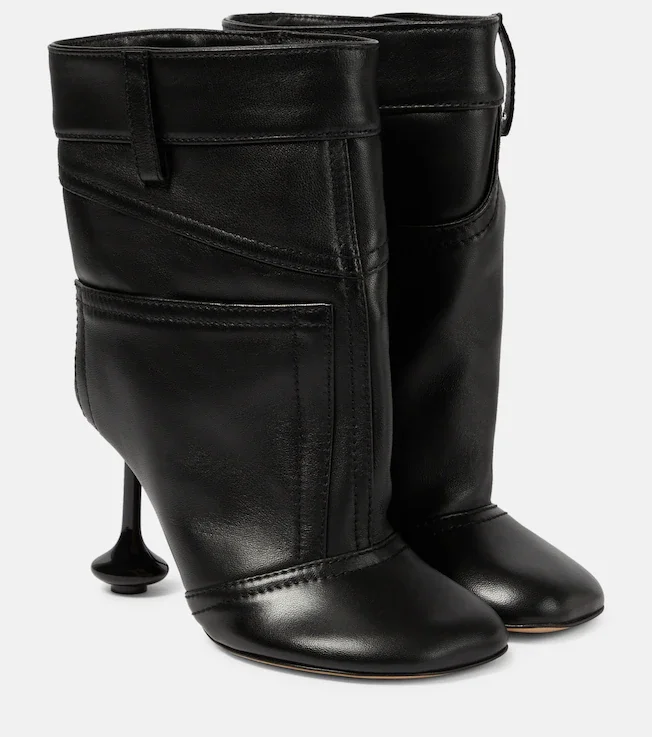 Toy leather ankle boots
