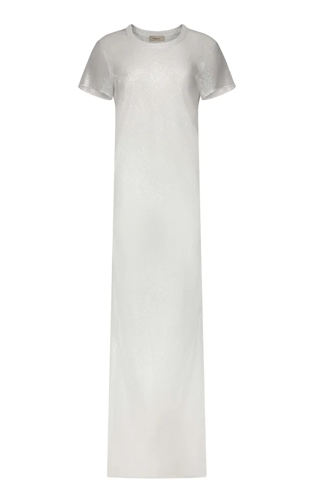 Silk-Georgette Maxi T-Shirt Dress