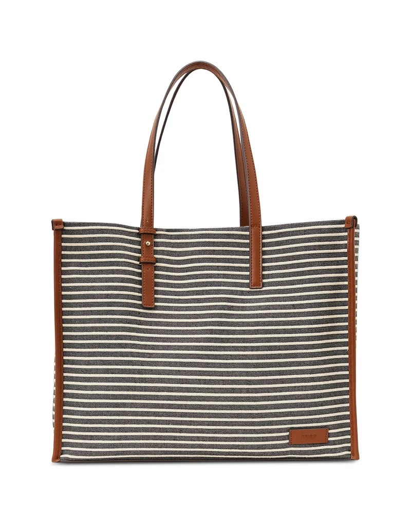 Sacha Striped Canvas Tote Bag