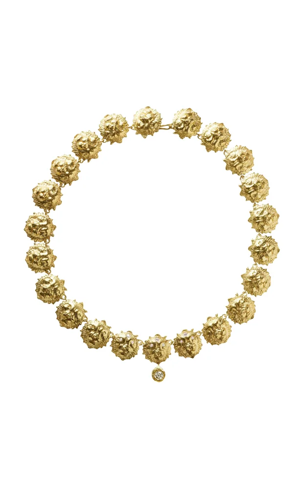 18k Yellow Gold Lioness Master Diamond Choker