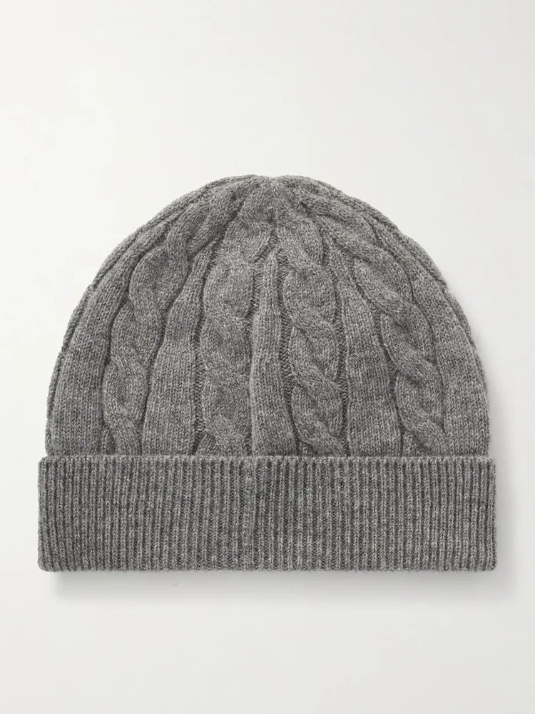 Cedar cable-knit cashmere beanie
