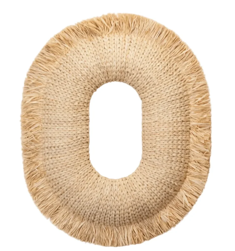 Winter Park Woven Raffia Oval Mirror