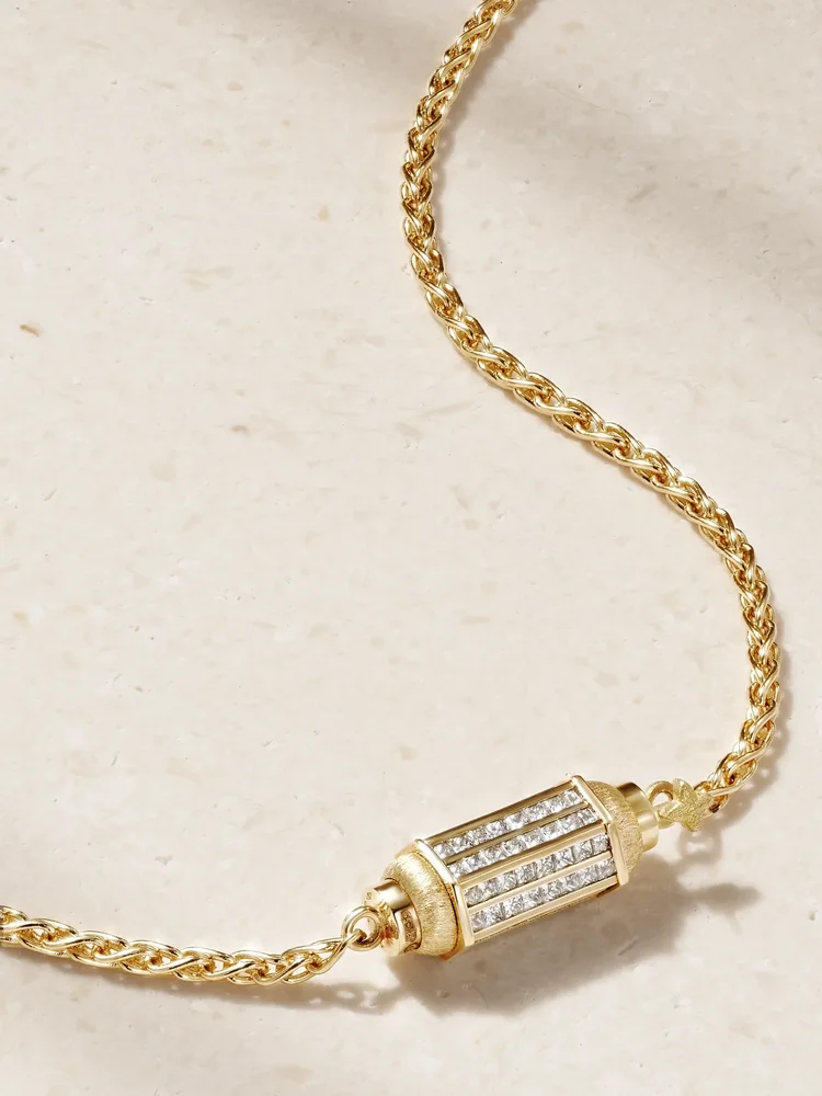 18-karat gold diamond necklace
