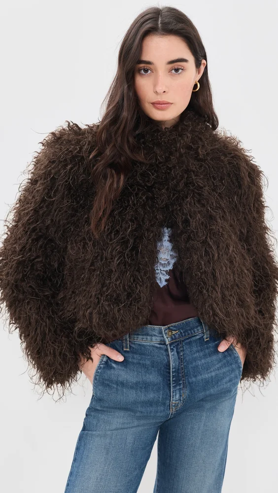 Ginette Mongolian Faux Fur Jacket
