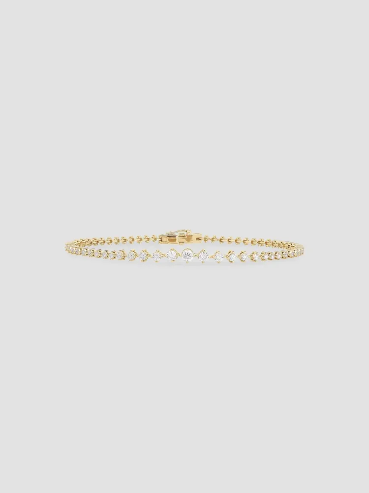 14K Gold & 1.38 TCW Diamond Graduated Tennis Bracelet