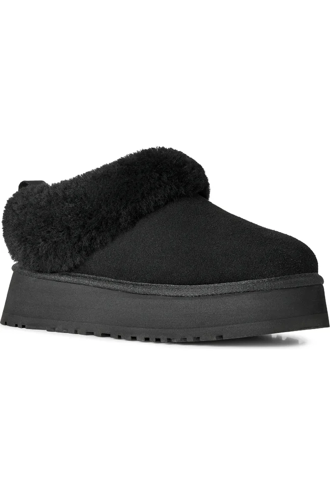 Tazzelle Genuine Shearling Collar Slipper