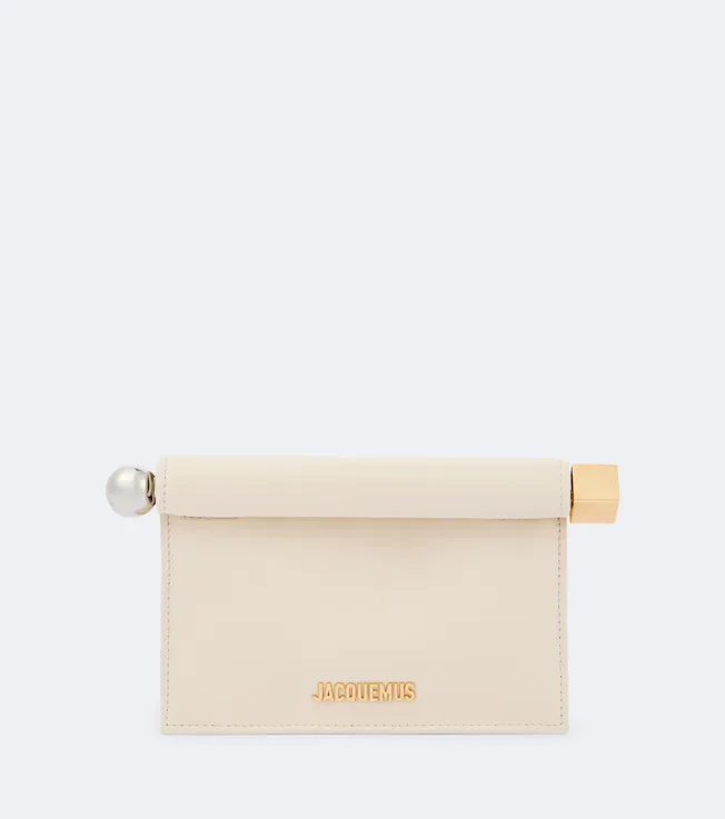 La Petite Pochette Rond Carré leather clutch