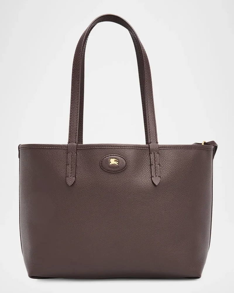 Highlands Small Check & Leather Reversible Tote Bag