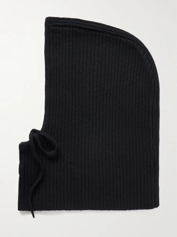 Ribbed wool and cashmere-blend snood