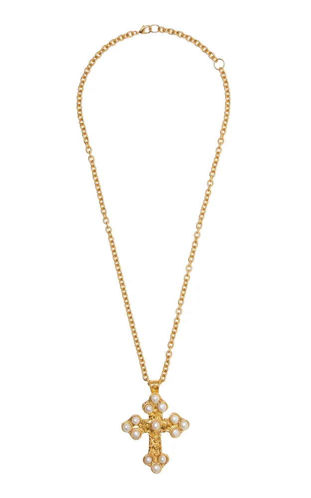 Croix Pearl Gold-Plated Necklace