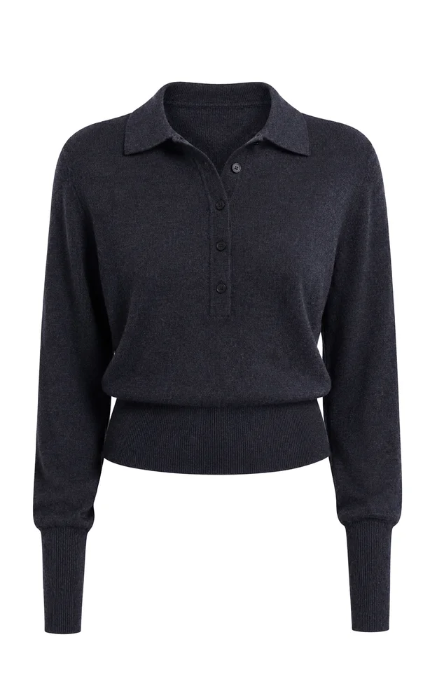 November Merino Wool Knit Polo