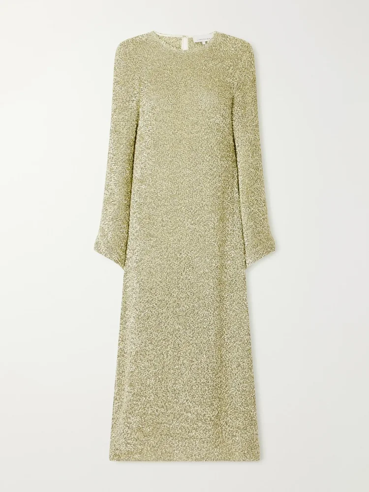 Wren Lurex chenille maxi dress