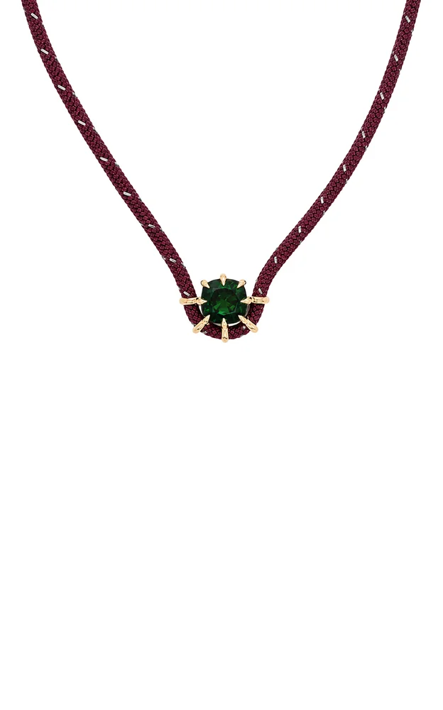 14K Yellow Gold Chrome Tourmaline Louise Play Necklace (1.47ct)