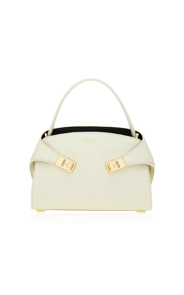 XS Hug Soft Two-Tone Calfskin Leather Top Handle Bag