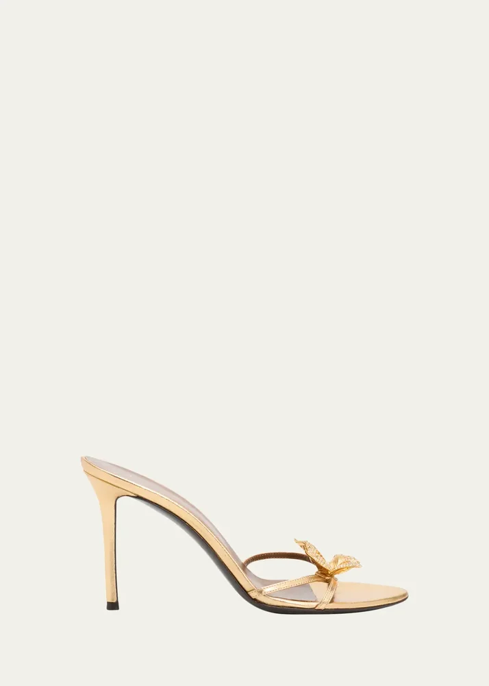 Clandestino 95MM Crystal-Embellished Leather Sandals