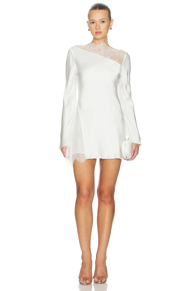 Allegra Lace Panelled Mini Dress