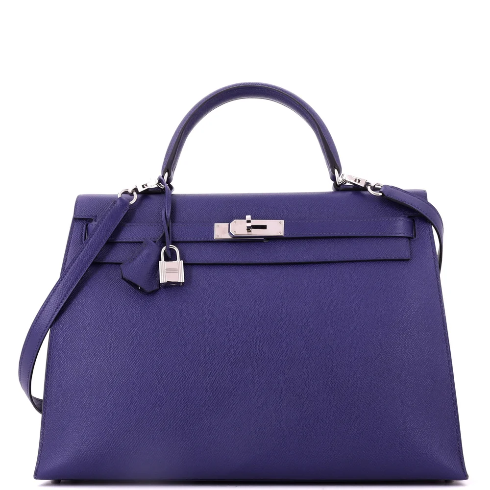 Epsom Kelly 35 in Bleu Encre