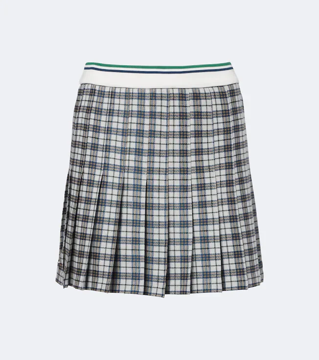 Burberry Check pleated miniskirt