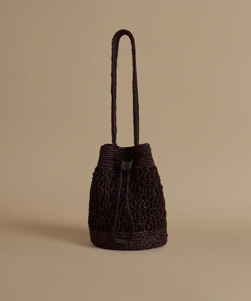 Riviera Raffia Bucket Bag