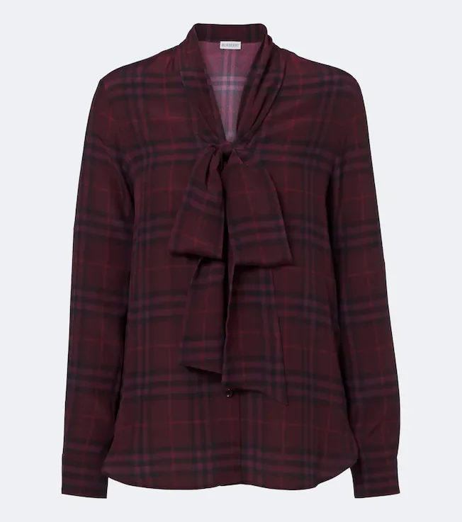 Rhiannon Burberry Check silk blouse