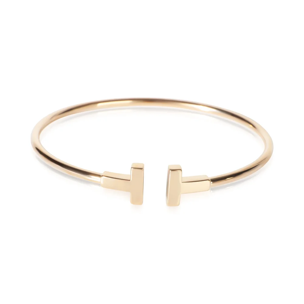 Pre-Owned Tiffany T Wire Bracelet in Rose Gold