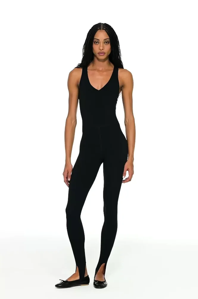 Darci Airweight Stirrup Jumpsuit - Black