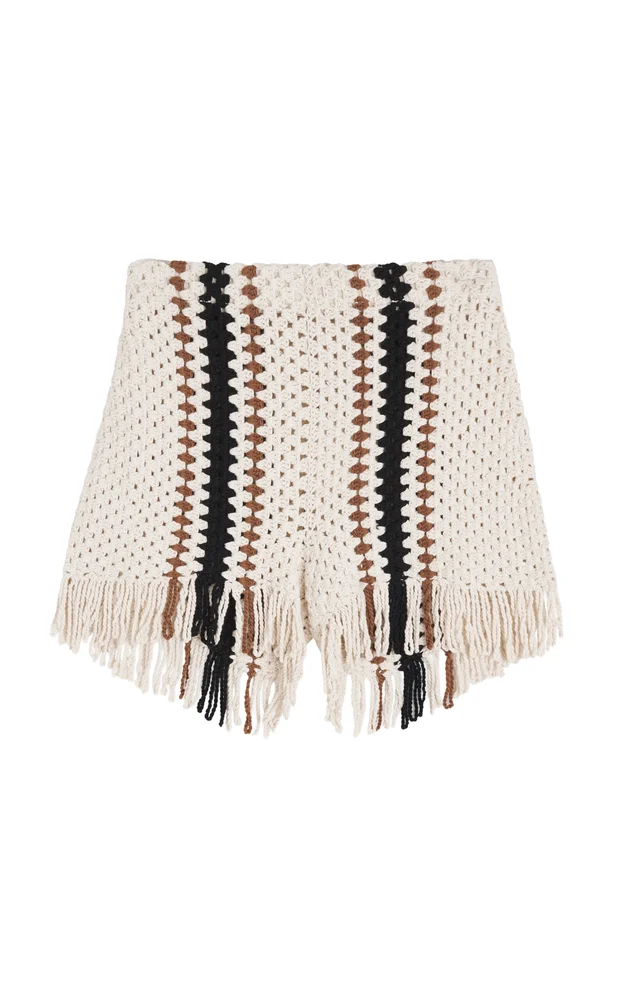 Tamara Cotton Crochet Knit Shorts