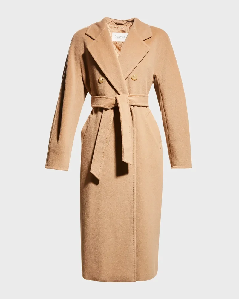 Wool-Cashmere Double-Breasted Madame Coat