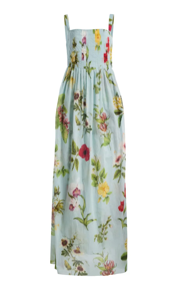 Floral Cotton-Voile Maxi Dress