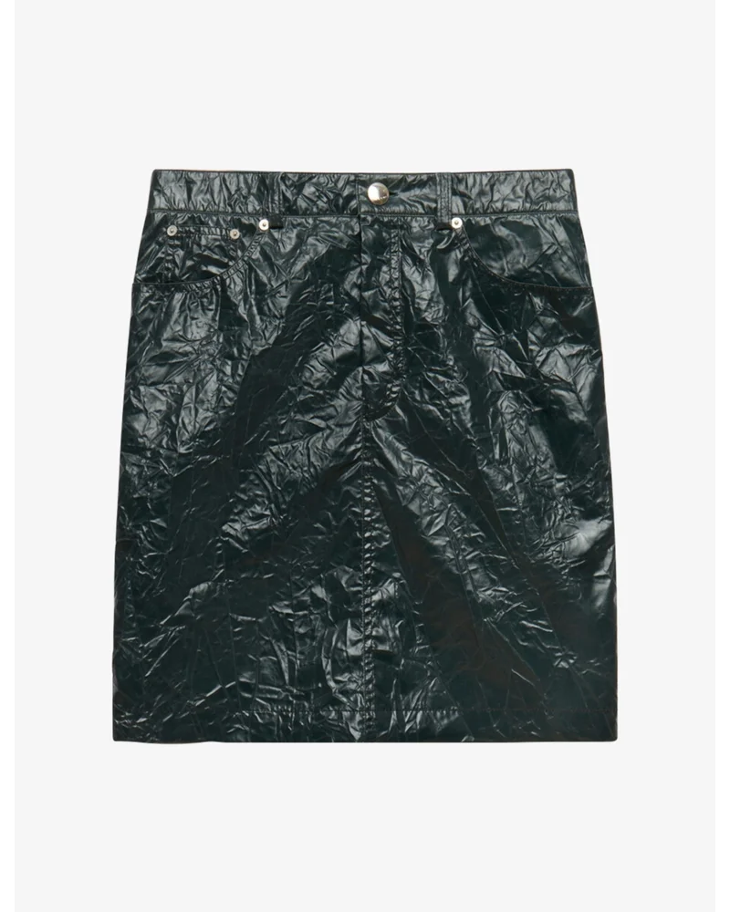 Crinkled Taffeta Mini Skirt