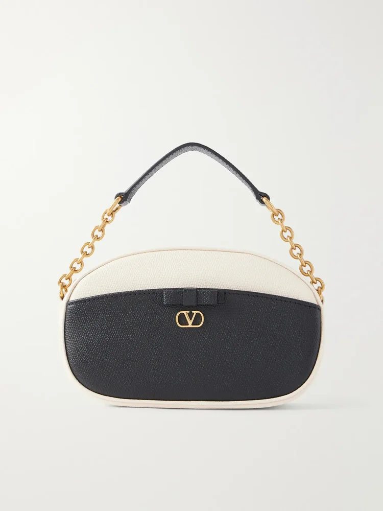 Veecolor mini textured-leather shoulder bag