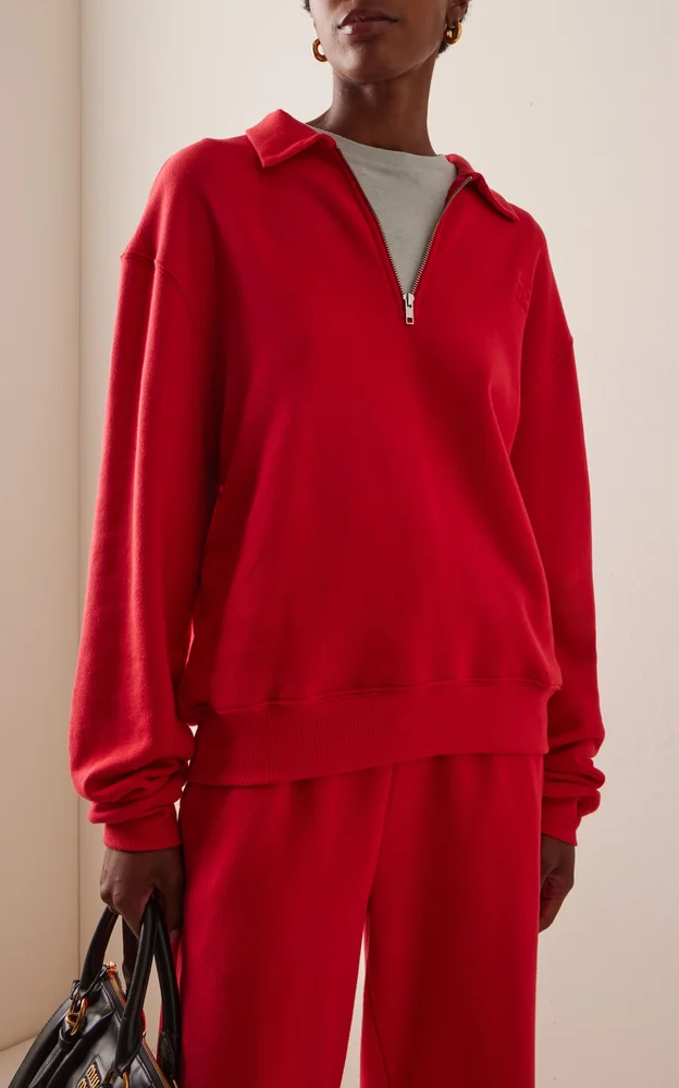 Half-Zip Cotton-Modal Sweatshirt