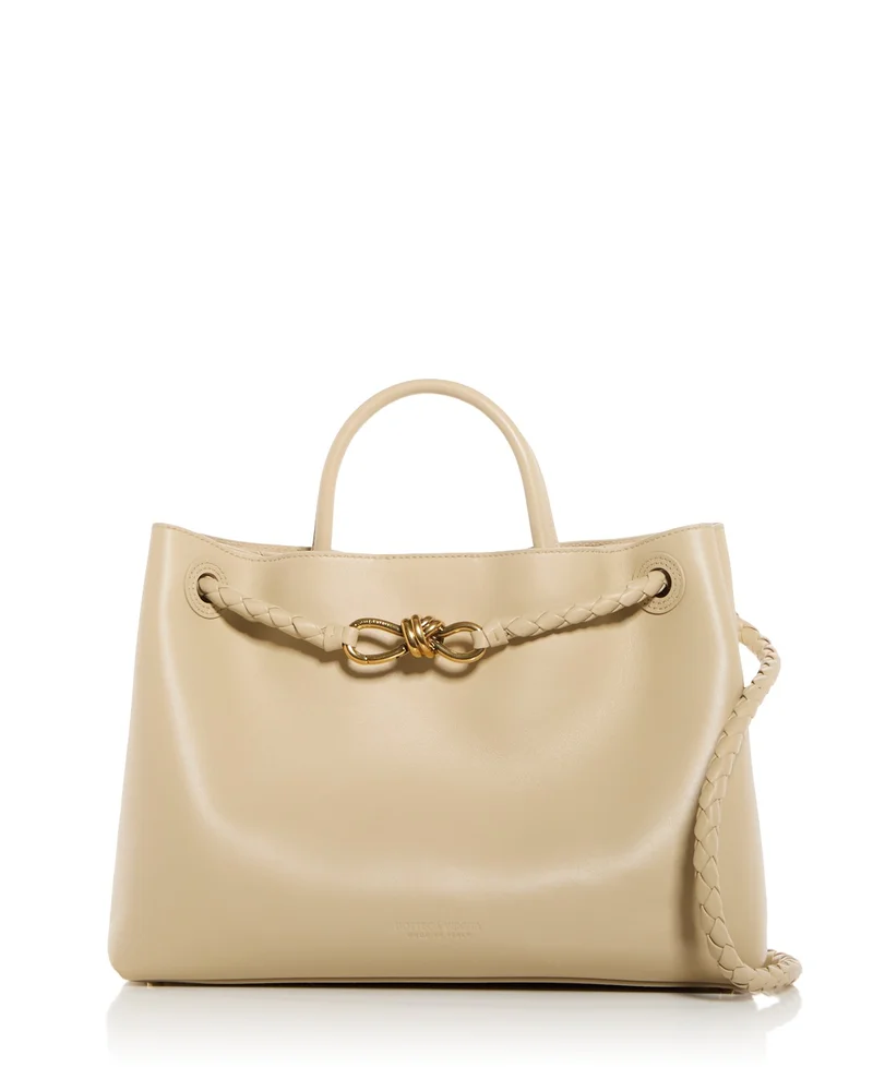 Medium Andiamo Leather Top Handle Bag