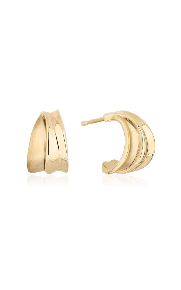 Ribbon Wrap 14K Yellow Gold Earrings