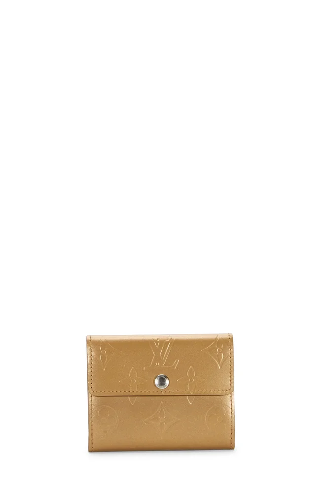 Pre-Owned Beige Mat Vernis Ludlow Card Holder