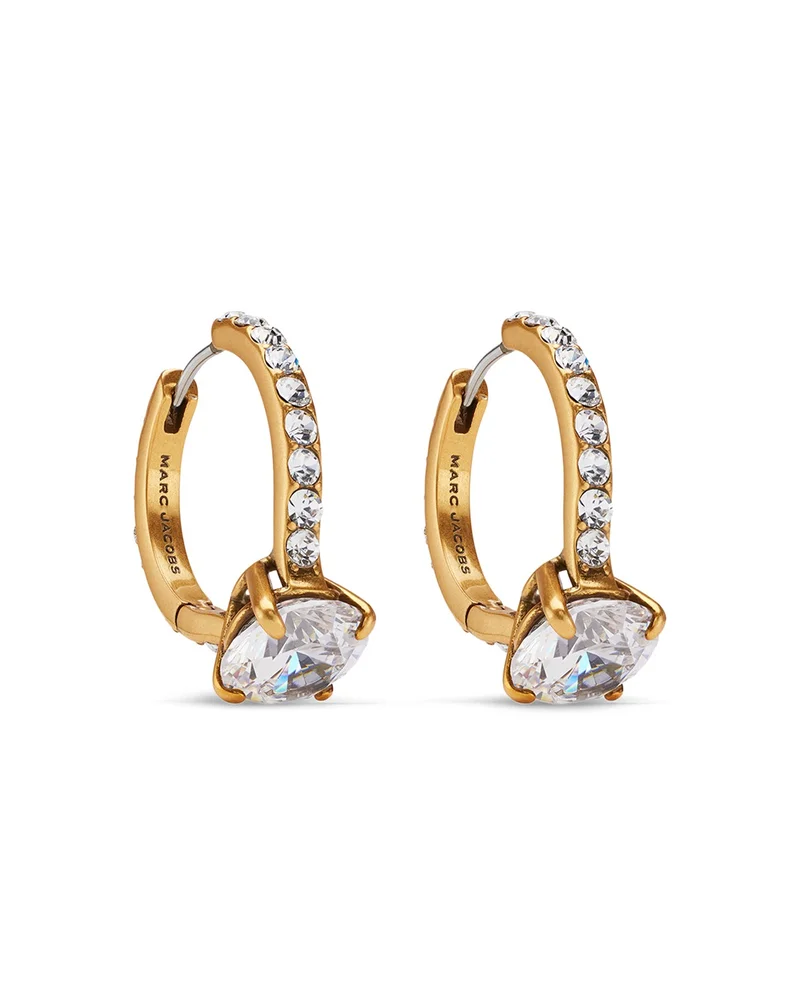 Crystal Proposal Ring Hoop Earrings