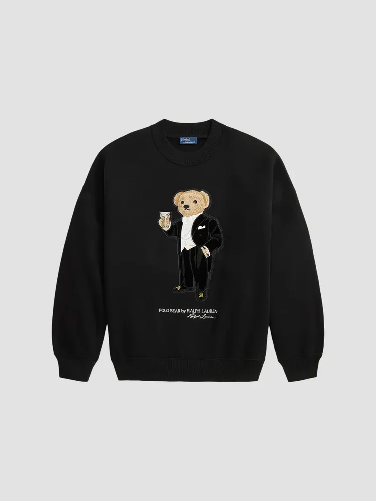 Martini Polo Bear Cotton-Blend Fleece Sweatshirt