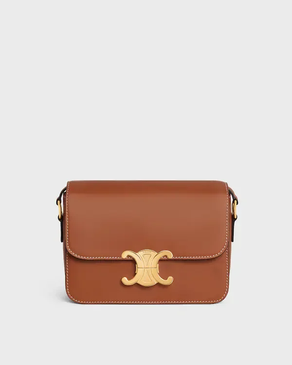 Teen Triomphe Bag in Natural Calfskin - Tan
