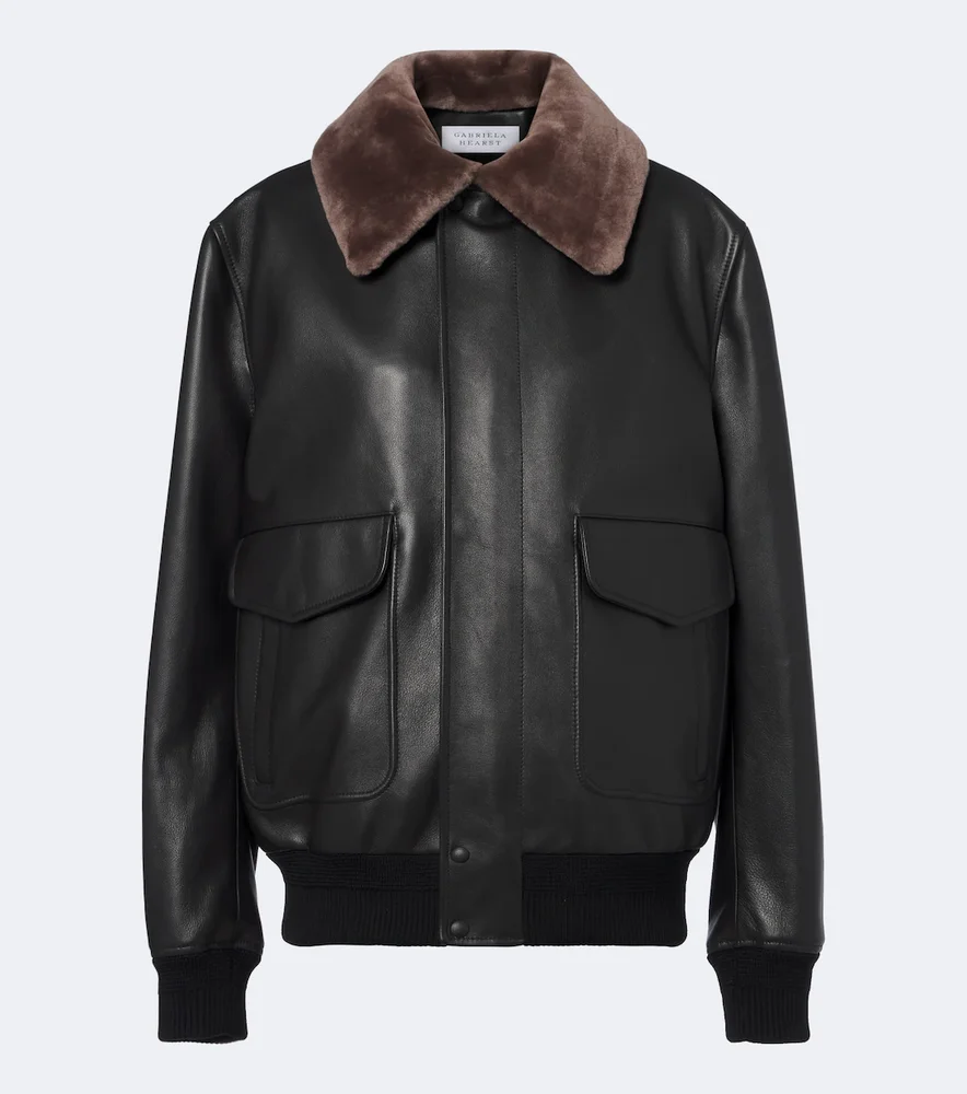 Grant shearling-trimmed leather jacket