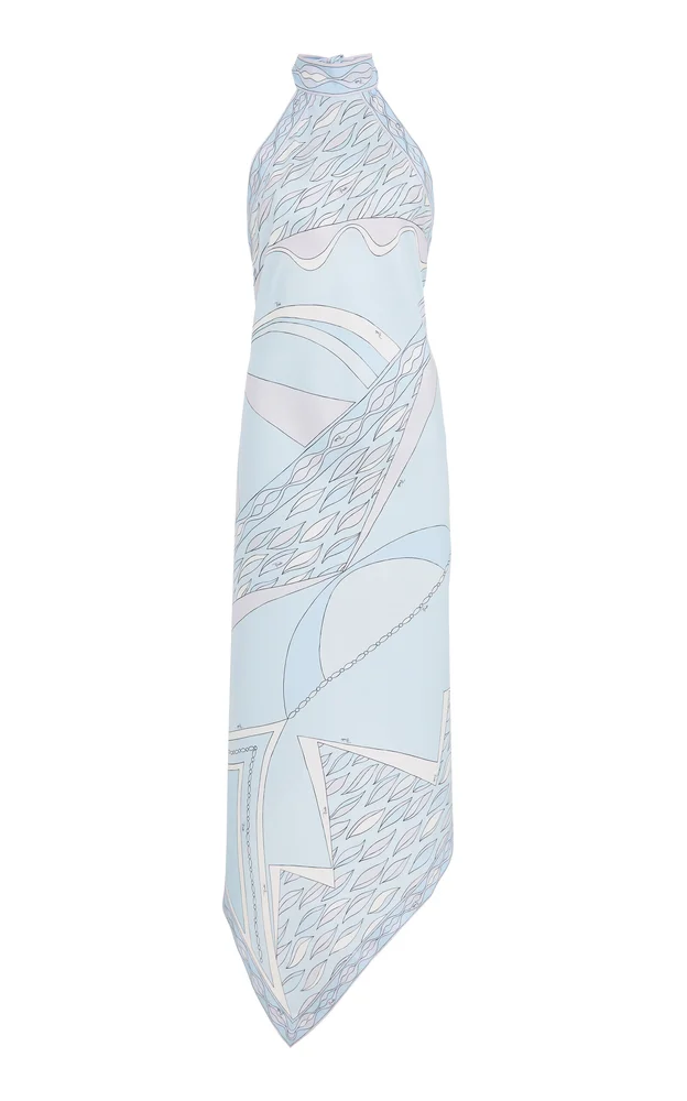 Printed Silk-Twill Maxi Dress