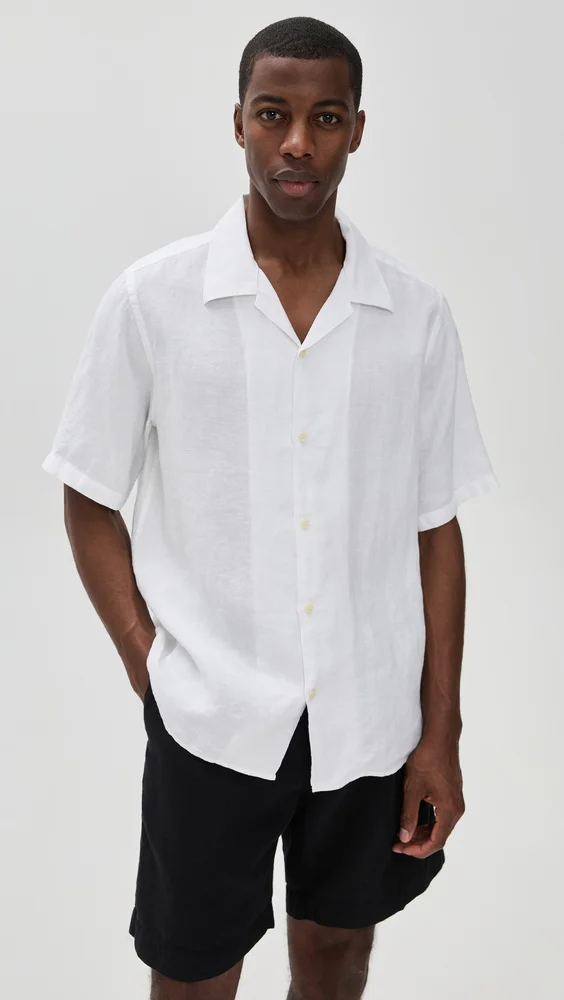 Julio Linen Camp Shirt (White)