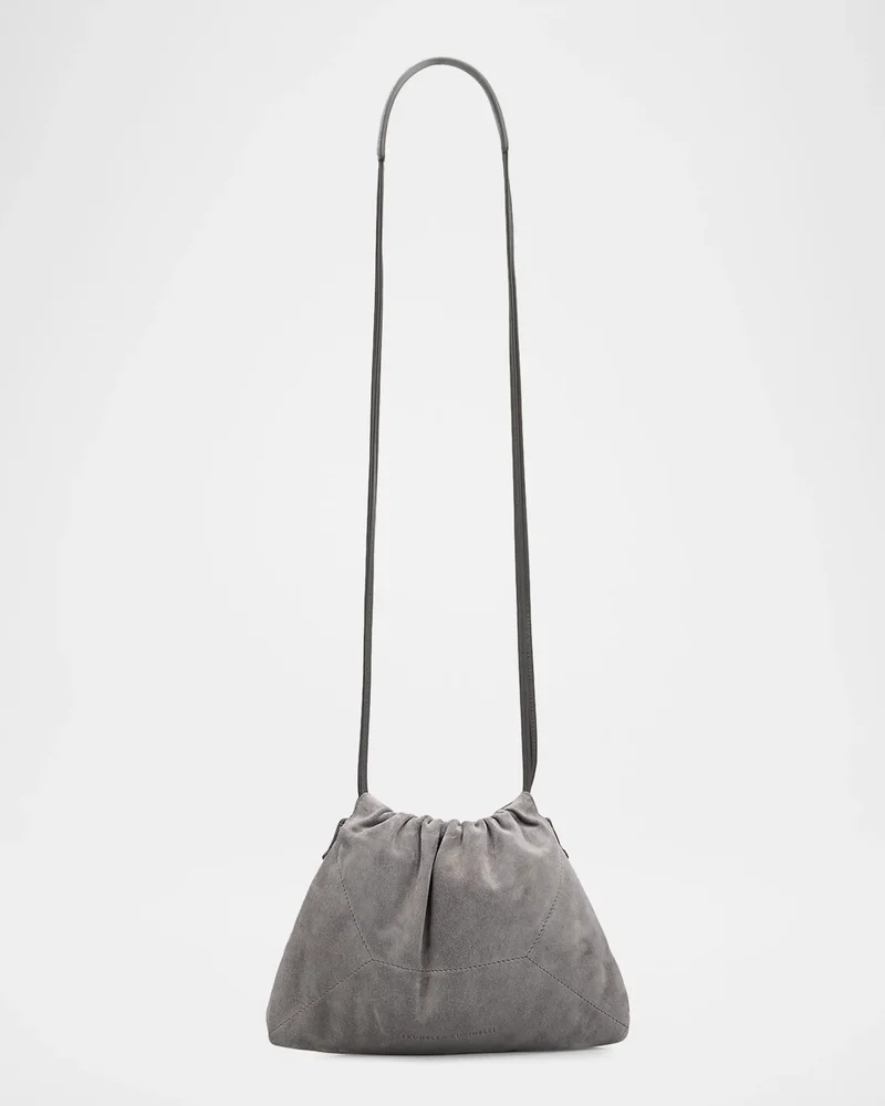 Suede Drawstring Shoulder Bag