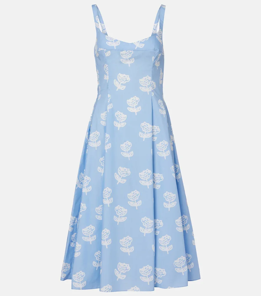Floral cotton midi dress