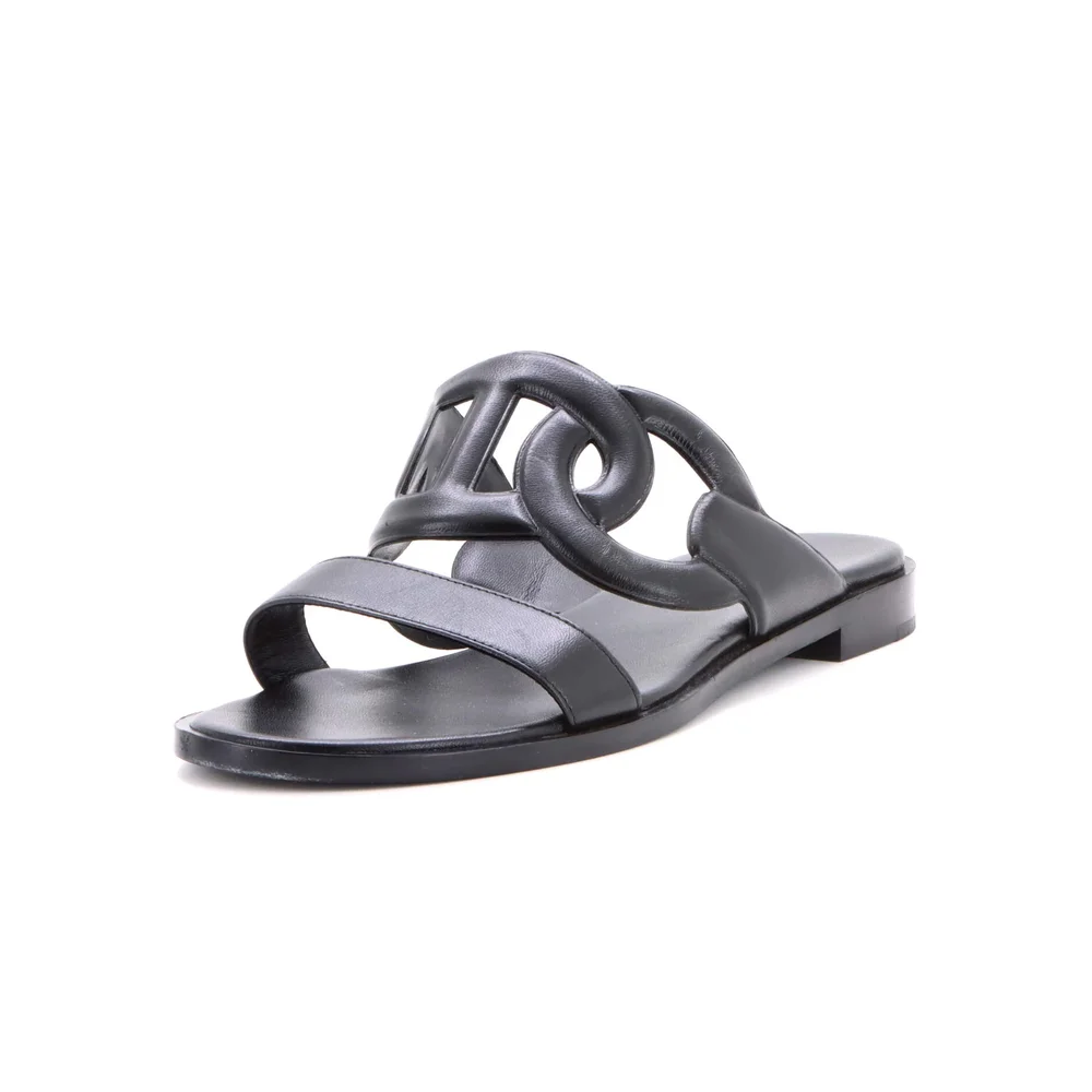 Lagune Slide Sandals, Leather