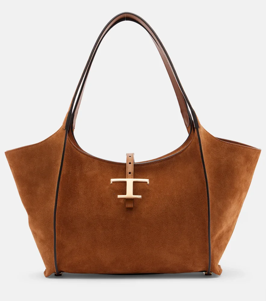 T Timeless Small suede tote bag