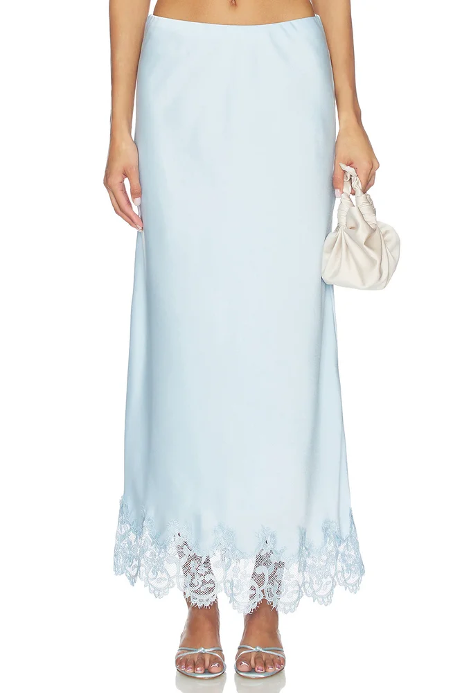 Phoebe Satin Midi Skirt
