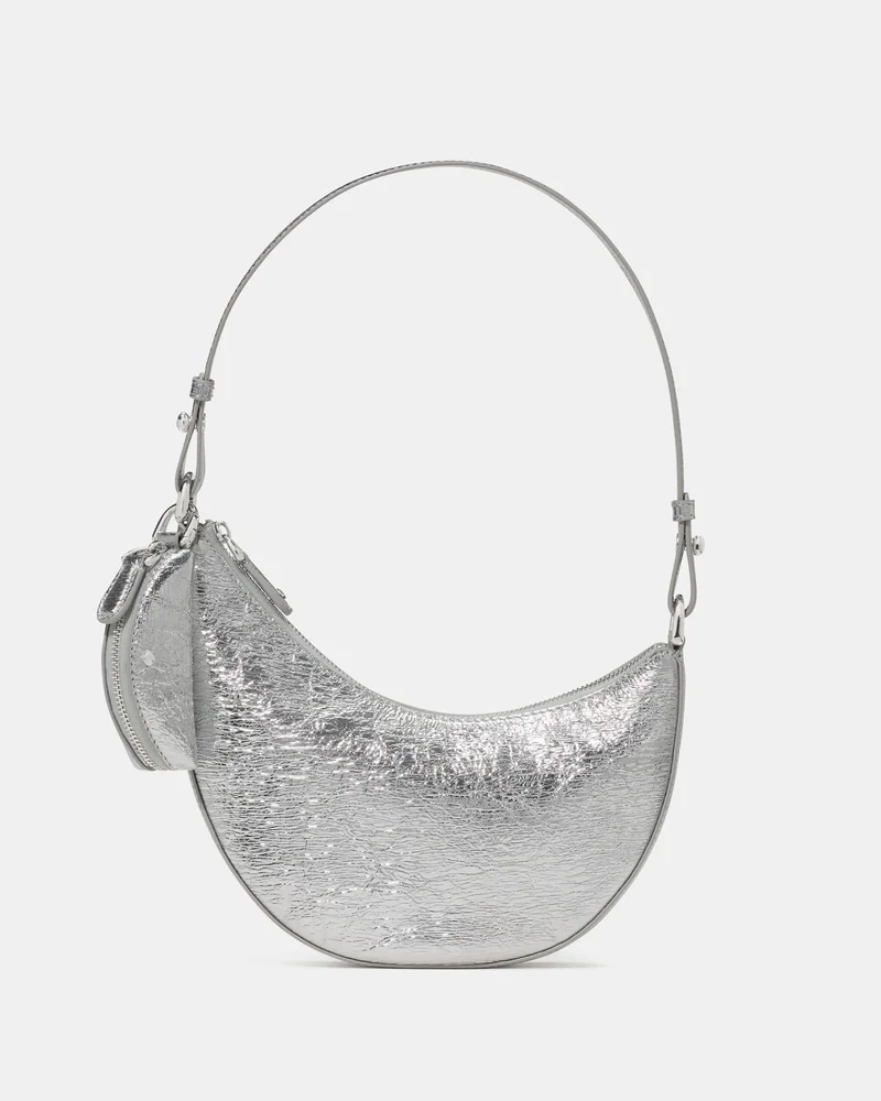 Duo Crinkle Metallic Mini Shoulder