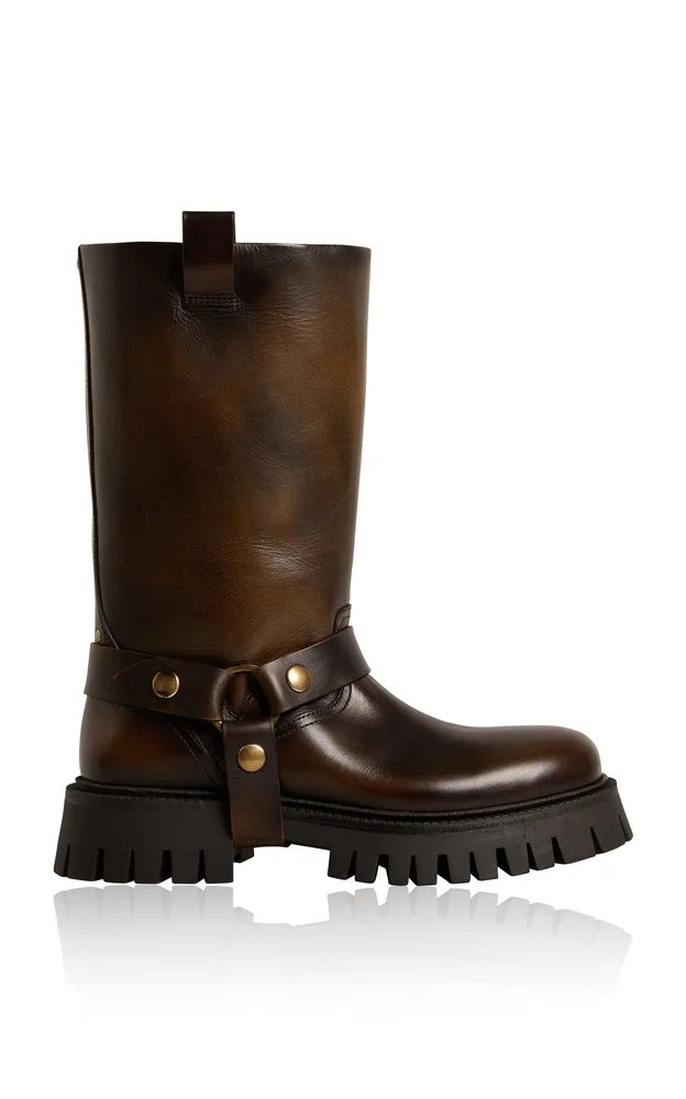 Kurt Distressed Leather Boots