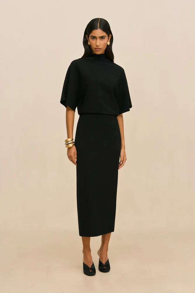 Keoni Knit Dress in Black